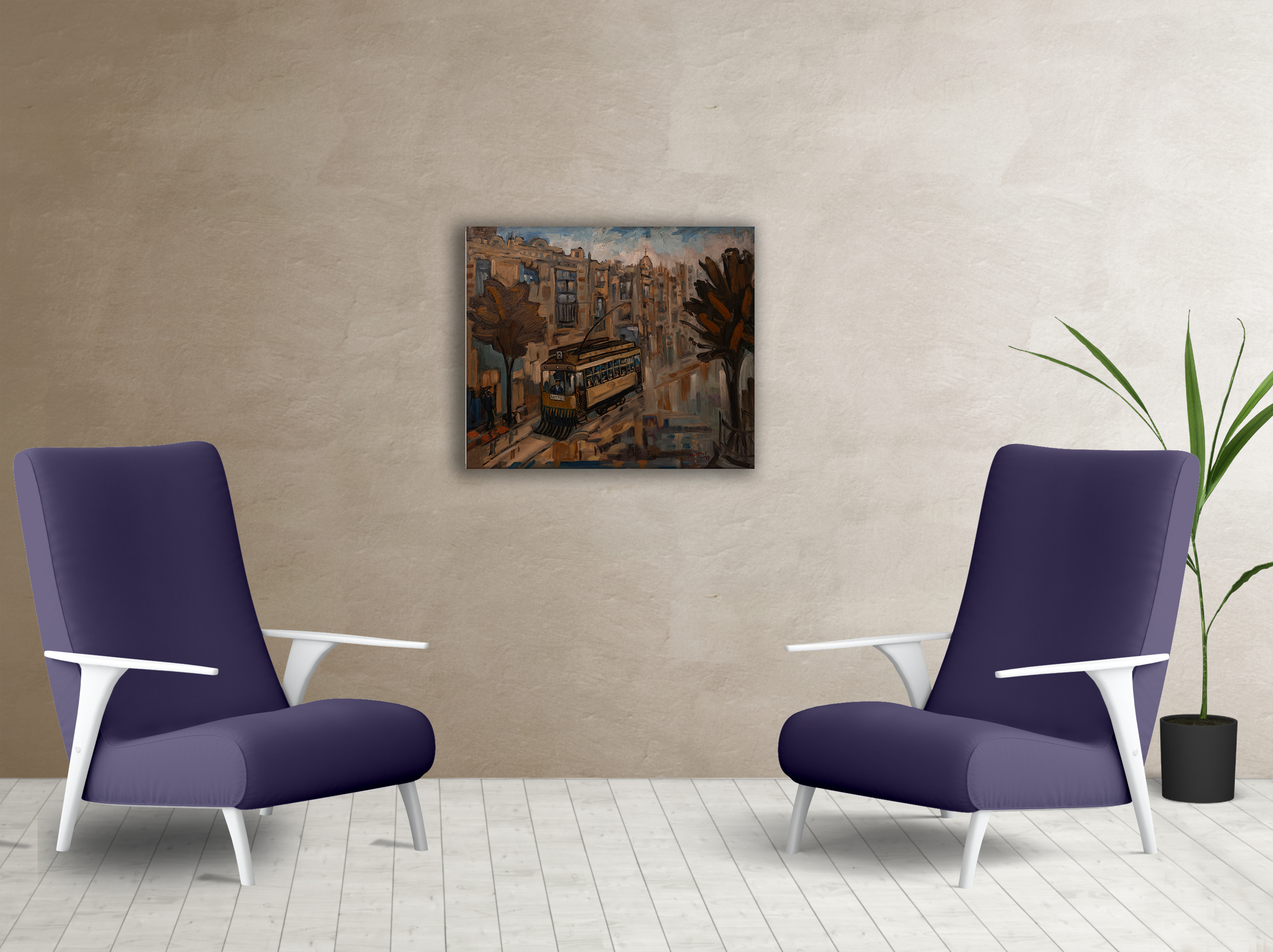 Living cuadro Buenos Aires 4 con marco